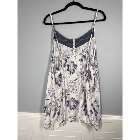 Sleep by Cacique, Size 26/28, Hazy Purple Floral Sleep Tank, Lightweight, Lace - Picture 6 of 7